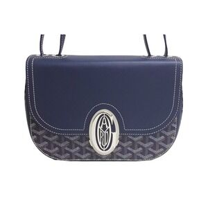 Goyard Blue Navy Sac shoulder leather bag handbag